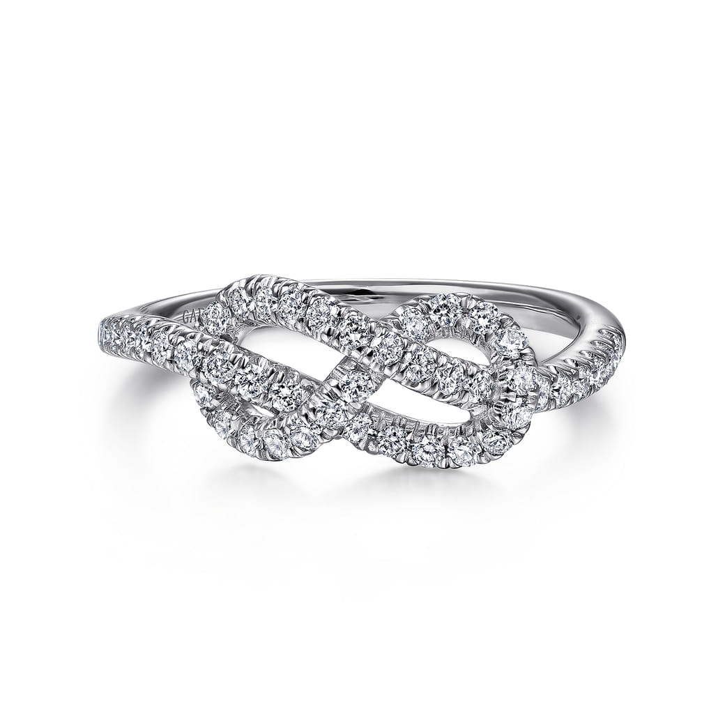 14k White Gold Twisted Lusso [Ring SKU LR50151W45JJ