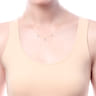 14k Yellow Gold Pave Diamond Star Station Necklace - 0.1 ct