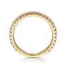 14k Yellow Gold Pink Sapphire Stackable Ring