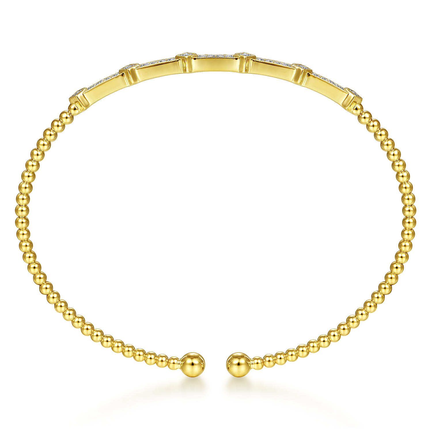 14k Yellow gold diamond bangle - 0.2 ct - Shot 3