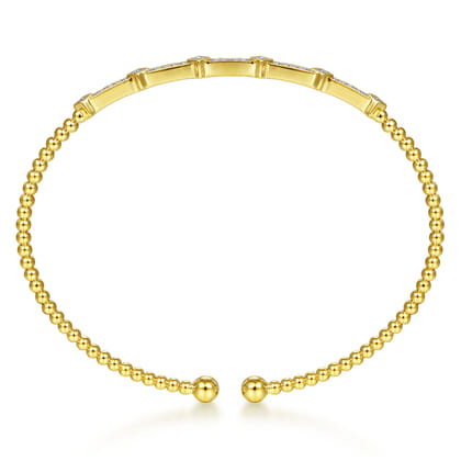 14k Yellow gold diamond bangle