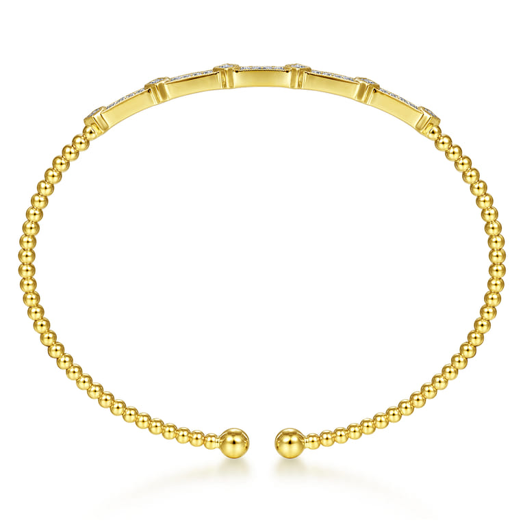 14k Yellow gold diamond bangle - 0.2 ct - Shot 3