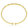 14k Yellow gold diamond bangle - 0.2 ct