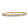 14k yellow gold diamond bangle - 0.4 ct