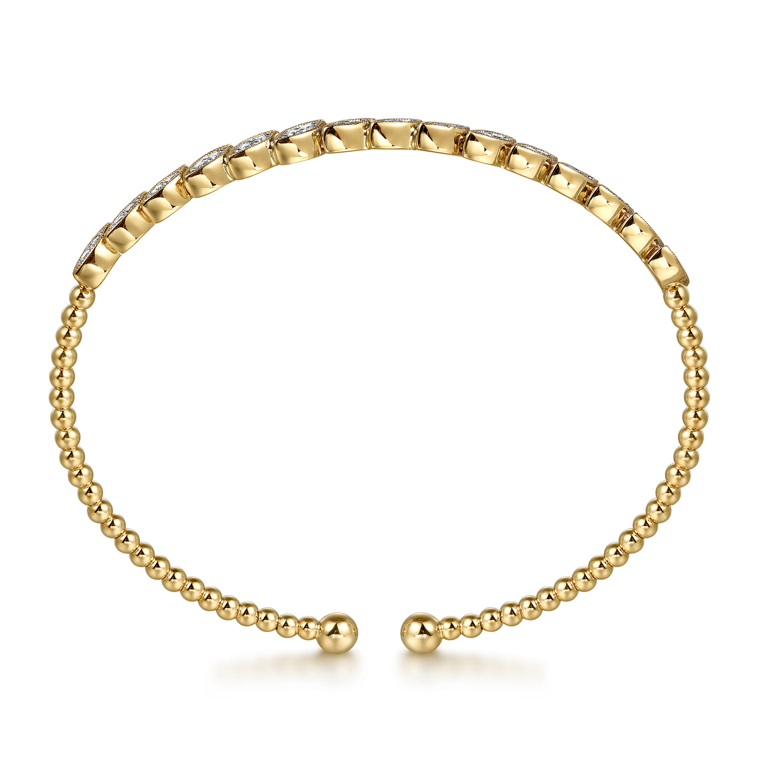 14k yellow gold diamond bangle - 0.4 ct - Shot 3