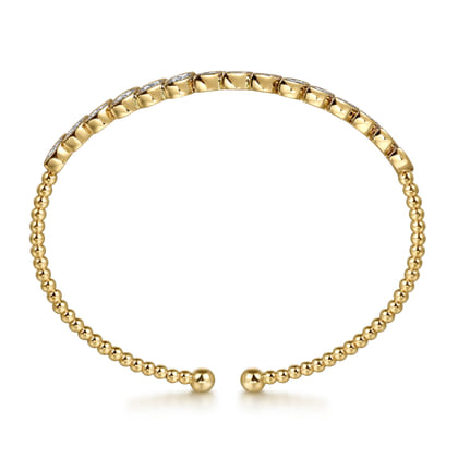 14k yellow gold diamond bangle