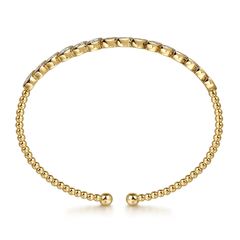14k yellow gold diamond bangle - 0.4 ct - Shot 3