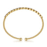 14k yellow gold diamond bangle - 0.4 ct