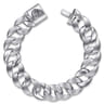 14mm 925 Sterling Silver Men's Solid Flat Heavy Link Chain Bracelet