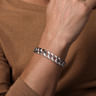 14mm Sterling Silver Flat Heavy Chain Bracelet