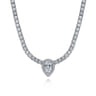 17 inch 14K White Gold Diamond Tennis Necklace - 3.05 ct
