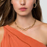 17 inch 14K Yellow Casted Gold Bujukan Ball Link and Hollow Paperclip Link Chain Necklace