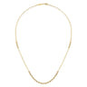 18 Inch 14K Yellow Gold Beaded Station Necklace