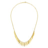 18 Inch 14K Yellow Gold Spear Drops Necklace