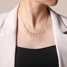 18 Inch 14K Yellow Gold Spear Drops Necklace