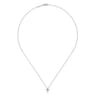 18 inch 14K White Gold Diamond Cross Pendant Necklace - 0.24 ct