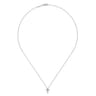 18 inch 14K White Gold Diamond Cross Pendant Necklace - 0.75 ct
