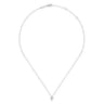 18 inch 14K White Gold Diamond Cross Pendant Necklace - 0.11 ct