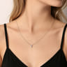 18 inch 14K White Gold Diamond Cross Pendant Necklace - 0.11 ct