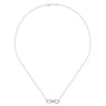 18 inch 14K White Gold Diamond Infinity Pendant Necklace - 0.12 ct
