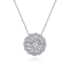 18 inch 14K White Gold Diamond Necklace