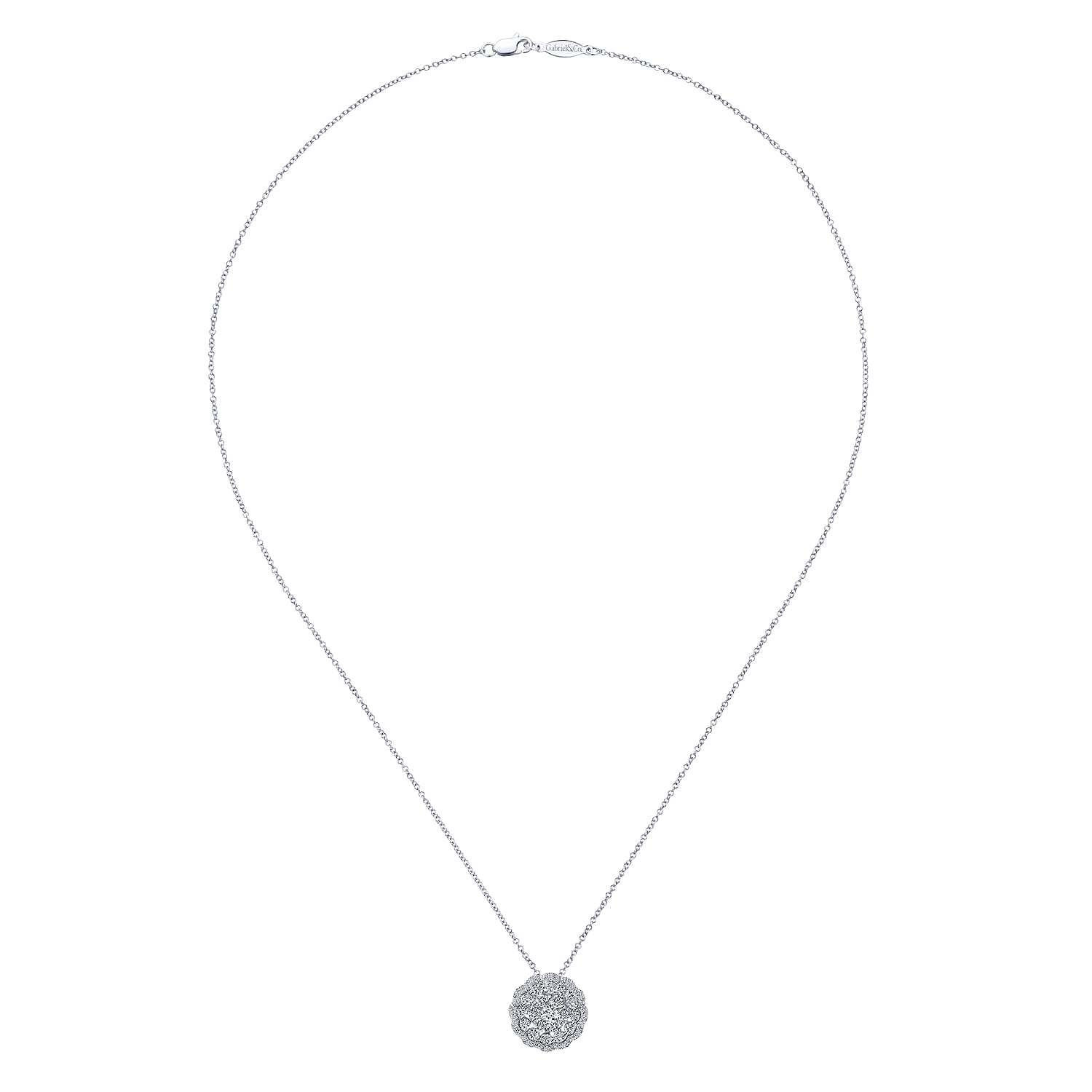 18 inch 14K White Gold Diamond Necklace - 1.1 ct - Shot 2