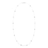 18 inch 14K White Gold Round and Kite Shaped Diamond Station Necklace - 0.22 ct