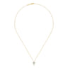 18 inch 14K Yellow Gold Diamond Cross Pendant Necklace - 0.49 ct