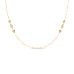 18 inch 14K Yellow Gold Diamond Station