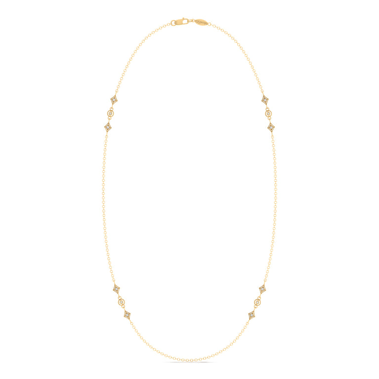 18 inch 14K Yellow Gold Diamond Station - 0.21 ct - Shot 2