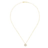 18 inch 14K Yellow Gold Open Clover Diamond Pendant Necklace - 0.28 ct