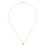 18 inch 14K Yellow Gold Round Diamond Cluster Pendant Necklace - 0.2 ct