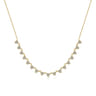18 inch 14K Yellow Gold Scalloped Diamond Choker Necklace - 0.7 ct