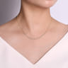 18 inch 14K Yellow Gold Scalloped Diamond Choker Necklace - 0.7 ct