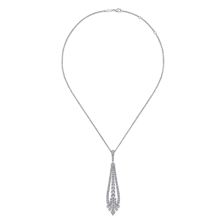 18 inch 18K White Gold Diamond Statement Necklace - 4.74 ct - Shot 2