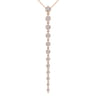 18K Rose Gold Diamond Station Y Necklace - 2.71 ct