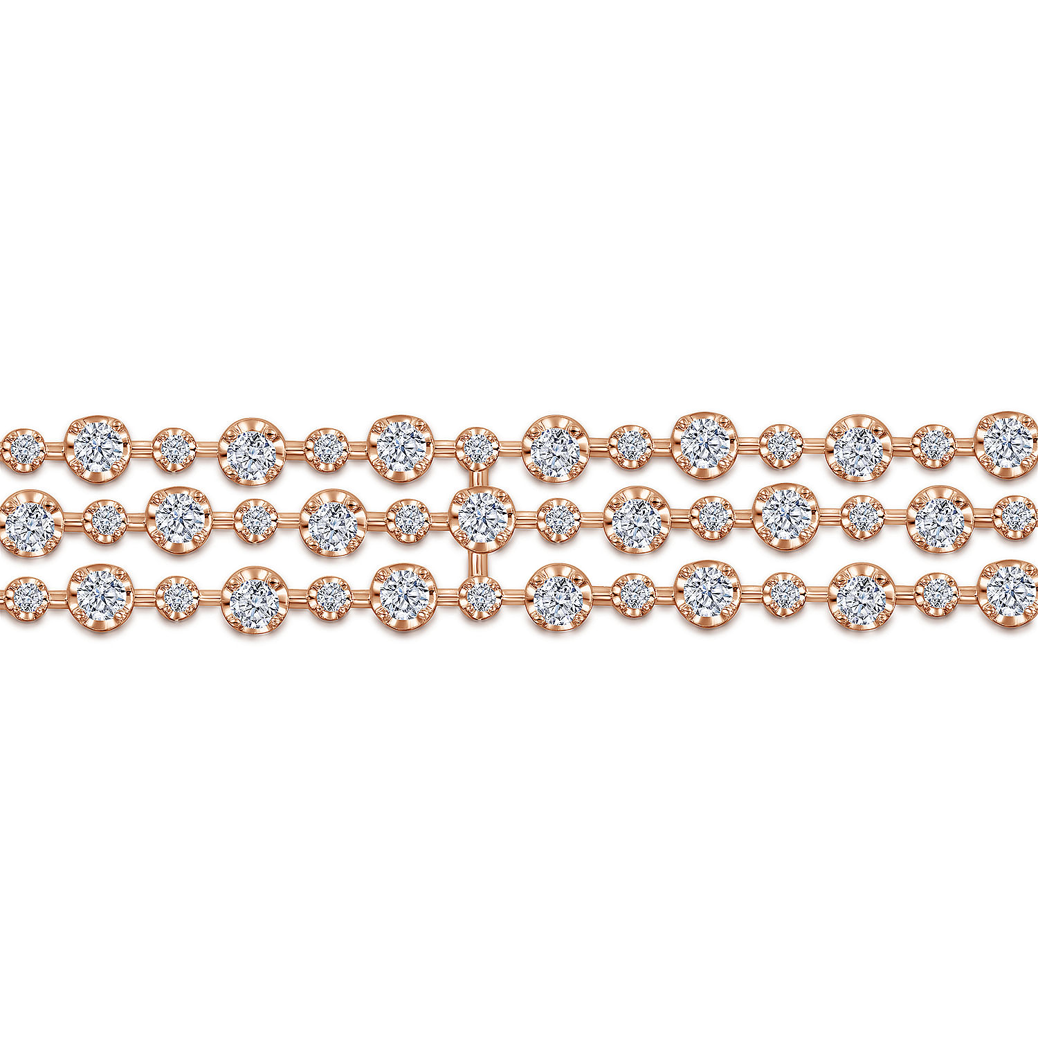 18K Rose Gold Diamond Tennis Bracelet