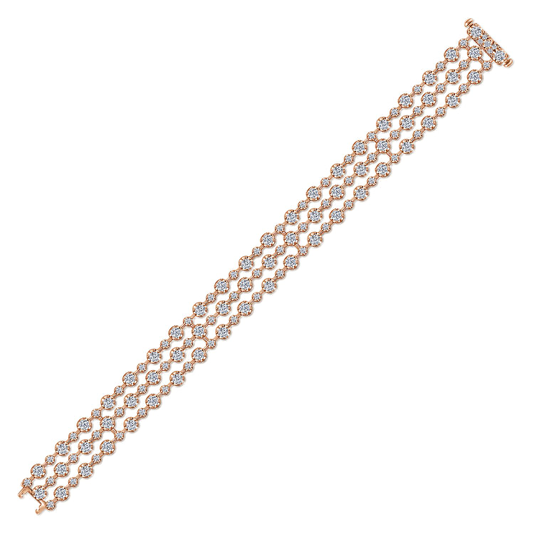 18K Rose Gold Diamond Tennis Bracelet