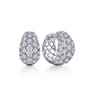 18K White Gold 15mm Diamond Huggies - 2.15 ct