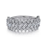 18K White Gold Baguette Diamond Fashion Ring - 1.6 ct
