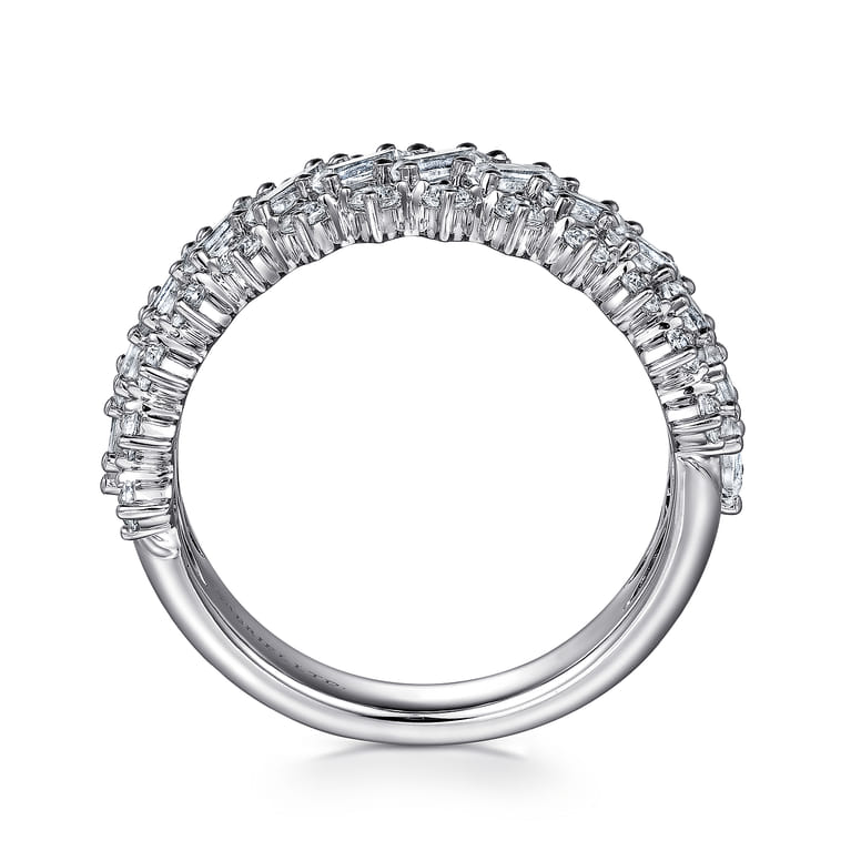 18K White Gold Baguette Diamond Fashion Ring - 1.6 ct - Shot 2