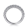 18K White Gold Baguette Diamond Fashion Ring - 1.6 ct