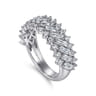 18K White Gold Baguette Diamond Fashion Ring - 1.6 ct