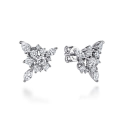18K-White-Gold-Cluster-Diamond-Stud-Earrings1