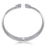 18K White Gold Diamond Bangle - 2.43 ct