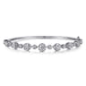 18K White Gold Diamond Bangle - 2.6 ct