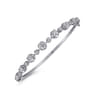 18K White Gold Diamond Bangle - 2.6 ct