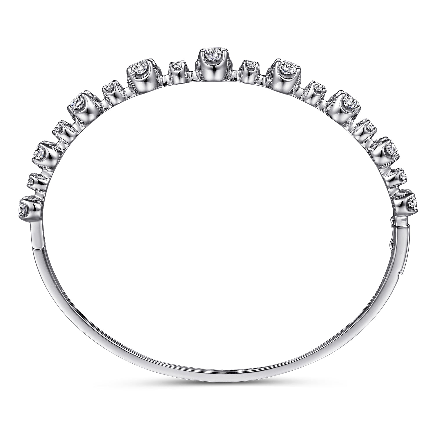 18K White Gold Diamond Bangle - 2.6 ct - Shot 3