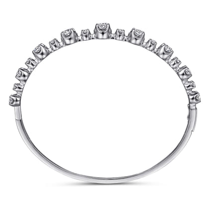 18K White Gold Diamond Bangle