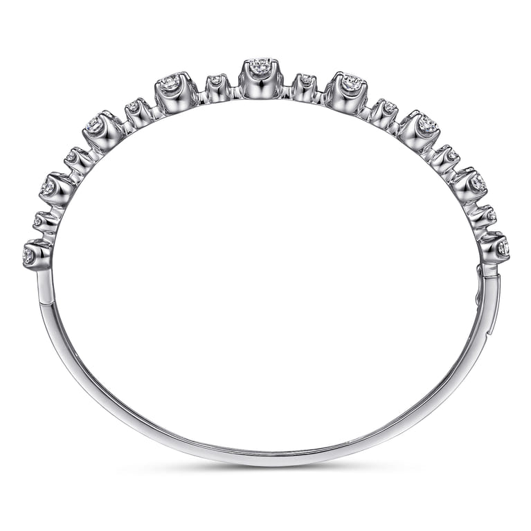 18K White Gold Diamond Bangle - 2.6 ct - Shot 3